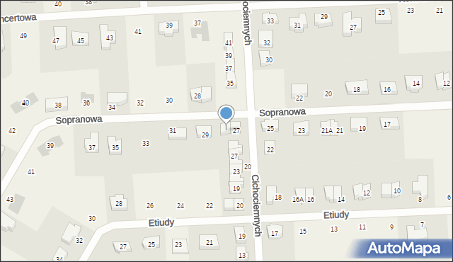 Książenice, Sopranowa, 27A, mapa Książenice