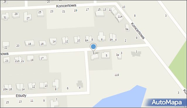 Książenice, Sopranowa, 7, mapa Książenice