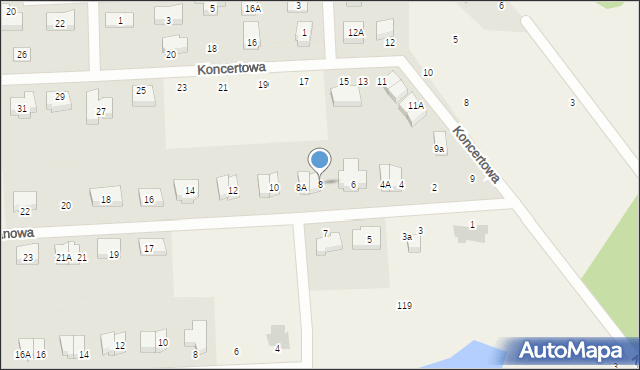 Książenice, Sopranowa, 8, mapa Książenice