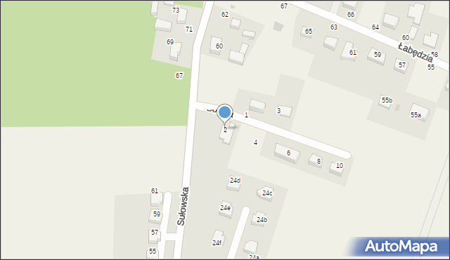 Księginice, Sokola, 2, mapa Księginice