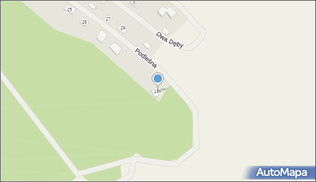 Kuligów, Sosnowa, 19h, mapa Kuligów