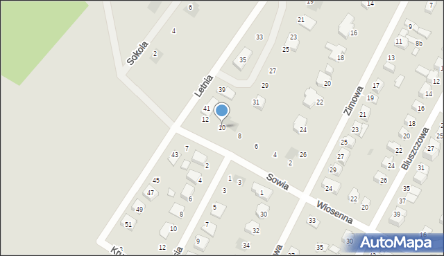 Kutno, Sowia, 10, mapa Kutno