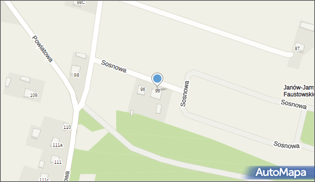 Kuźniaki, Sosnowa, 10, mapa Kuźniaki