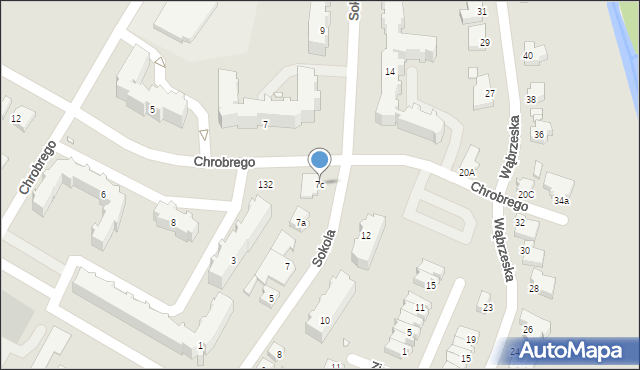 Kwidzyn, Sokola, 7c, mapa Kwidzyn