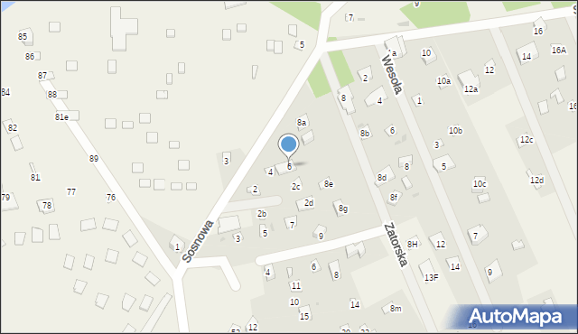 Łacha, Sosnowa, 6, mapa Łacha