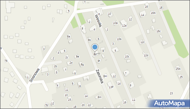 Łacha, Sosnowa, 8d, mapa Łacha