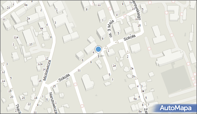 Łańcut, Sokoła, 3, mapa Łańcut