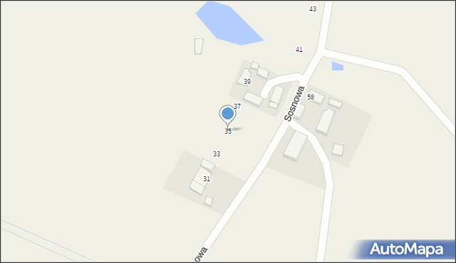 Łapino Kartuskie, Sosnowa, 35, mapa Łapino Kartuskie