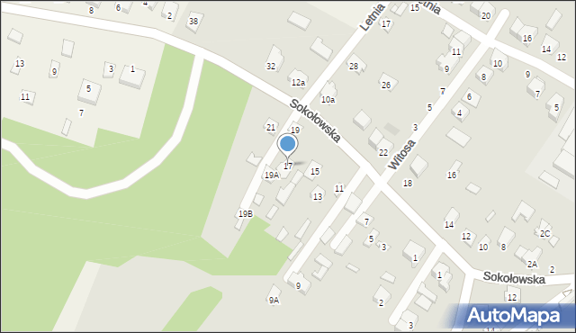 Łapy, Sokołowska, 17, mapa Łapy