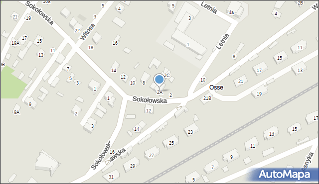 Łapy, Sokołowska, 2A, mapa Łapy