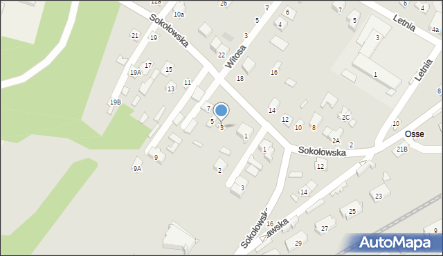 Łapy, Sokołowska, 3, mapa Łapy