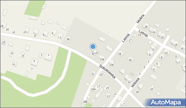 Łapy, Sokołowska, 32, mapa Łapy