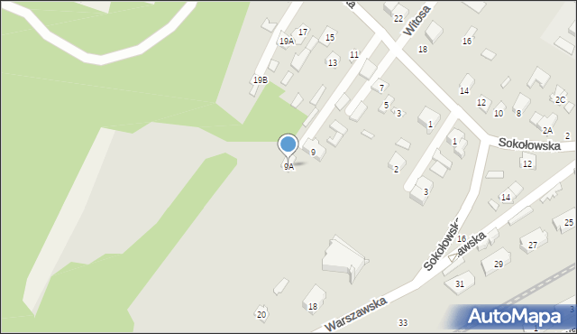 Łapy, Sokołowska, 9A, mapa Łapy