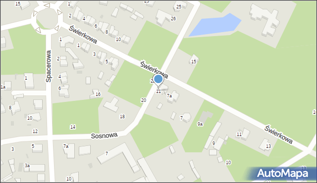 Łask, Sosnowa, 11, mapa Łask