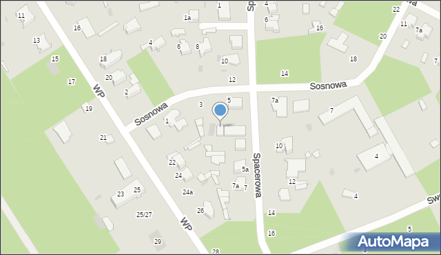 Łask, Sosnowa, 3a, mapa Łask
