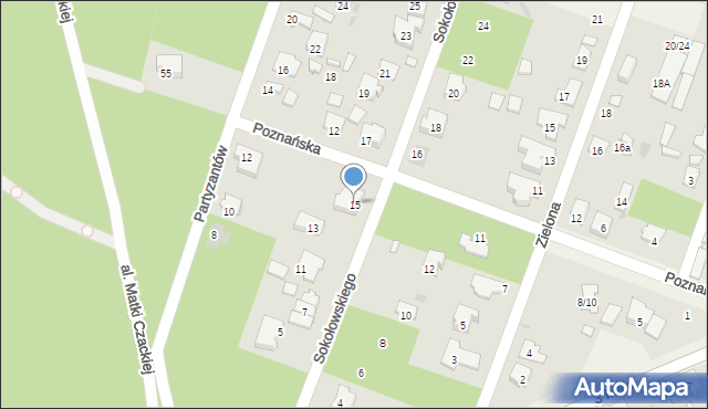 Laski, Sokołowskiego Zygmunta, 15, mapa Laski