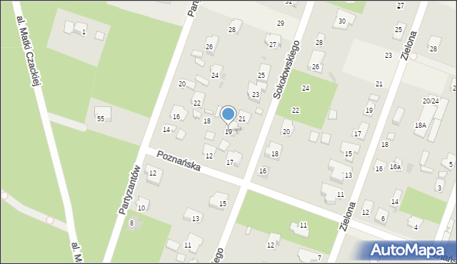 Laski, Sokołowskiego Zygmunta, 19, mapa Laski