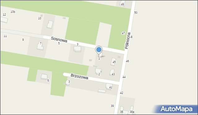 Łaznowska Wola, Sosnowa, 1, mapa Łaznowska Wola