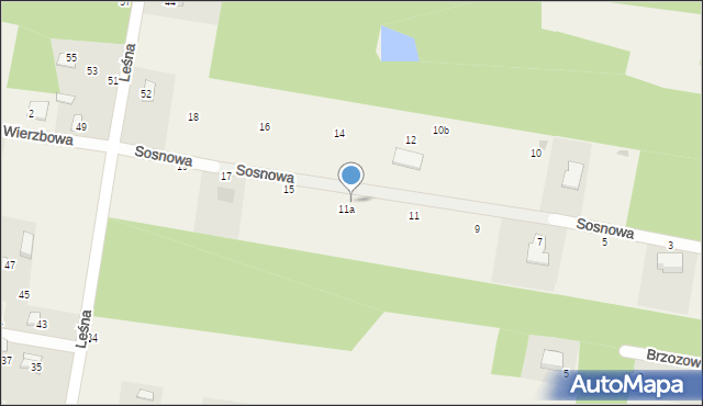Łaznowska Wola, Sosnowa, 13, mapa Łaznowska Wola