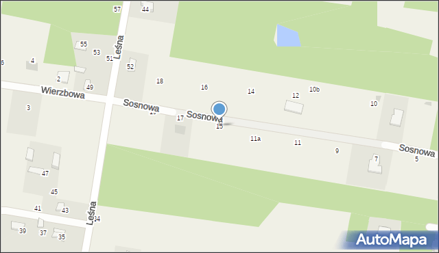 Łaznowska Wola, Sosnowa, 15, mapa Łaznowska Wola
