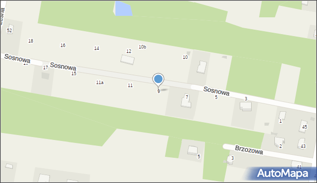 Łaznowska Wola, Sosnowa, 9, mapa Łaznowska Wola