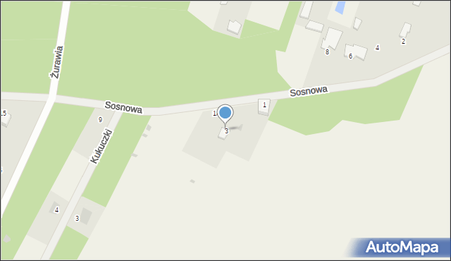 Łazy, Sosnowa, 3, mapa Łazy