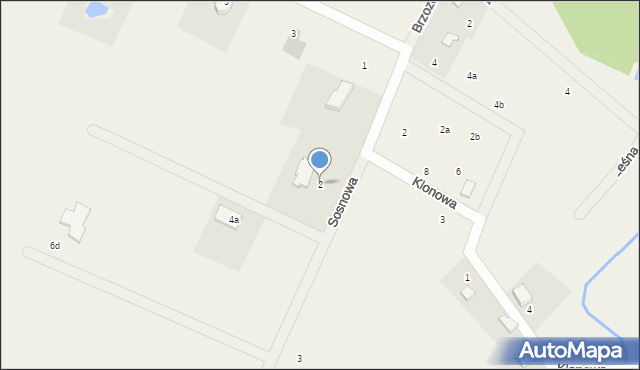 Lędowo, Sosnowa, 2, mapa Lędowo