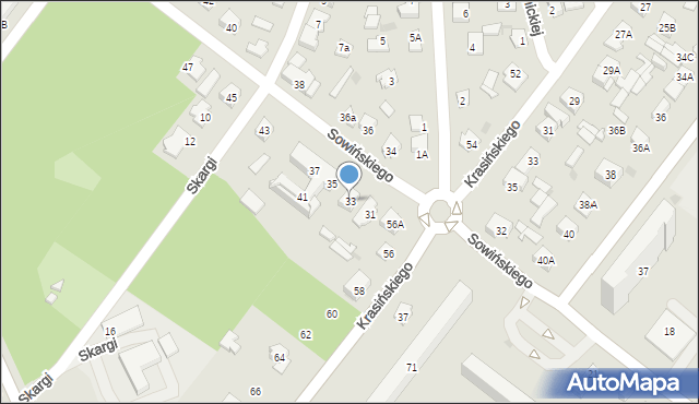 Legionowo, Sowińskiego Józefa, gen., 33, mapa Legionowo