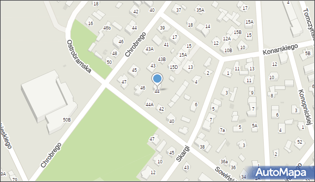 Legionowo, Sowińskiego Józefa, gen., 44, mapa Legionowo