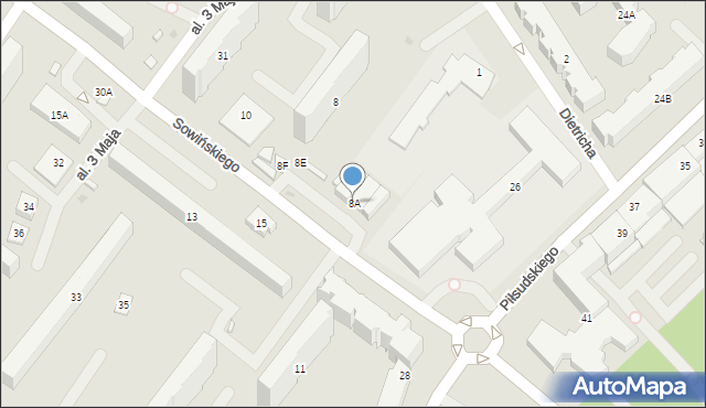 Legionowo, Sowińskiego Józefa, gen., 8A, mapa Legionowo