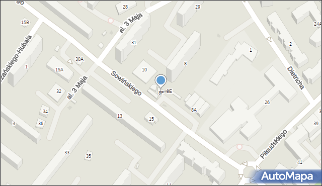 Legionowo, Sowińskiego Józefa, gen., 8F, mapa Legionowo