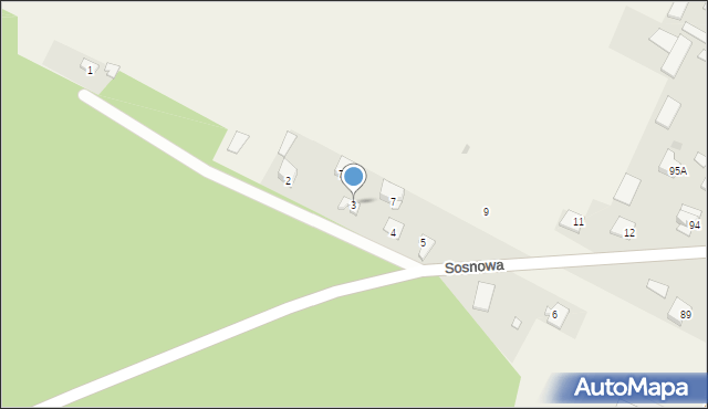 Lelis, Sosnowa, 3, mapa Lelis