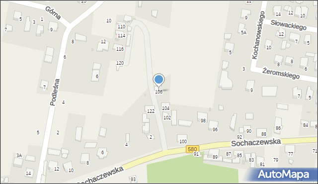 Leszno, Sochaczewska, 106, mapa Leszno