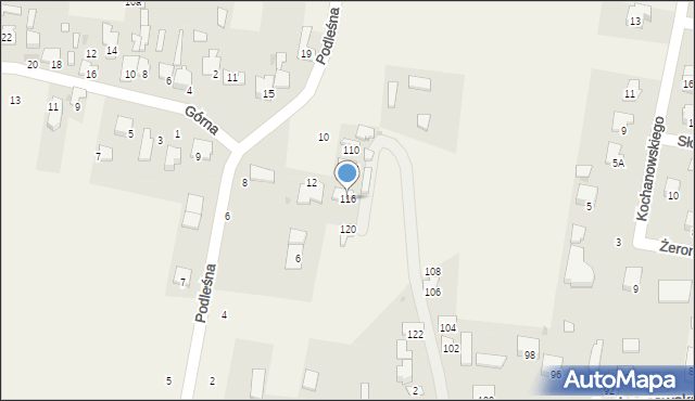 Leszno, Sochaczewska, 116, mapa Leszno