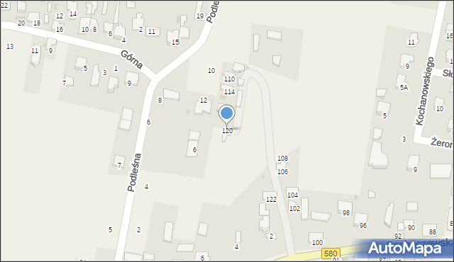 Leszno, Sochaczewska, 120, mapa Leszno