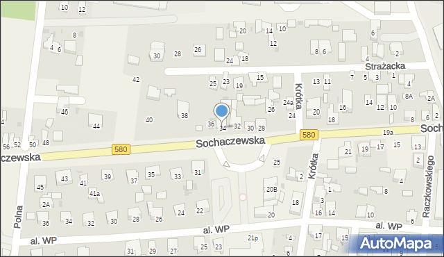 Leszno, Sochaczewska, 34, mapa Leszno