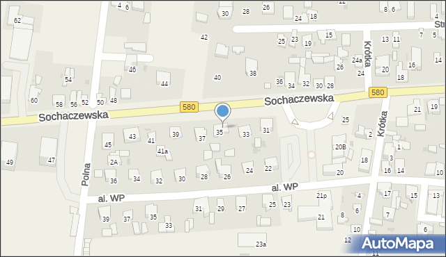 Leszno, Sochaczewska, 35a, mapa Leszno