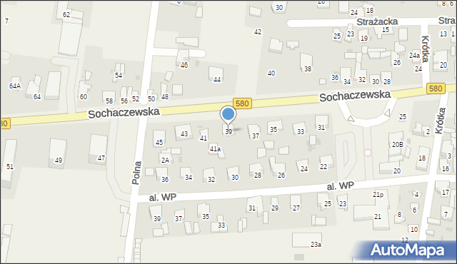 Leszno, Sochaczewska, 39, mapa Leszno