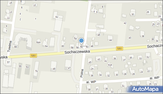 Leszno, Sochaczewska, 52, mapa Leszno