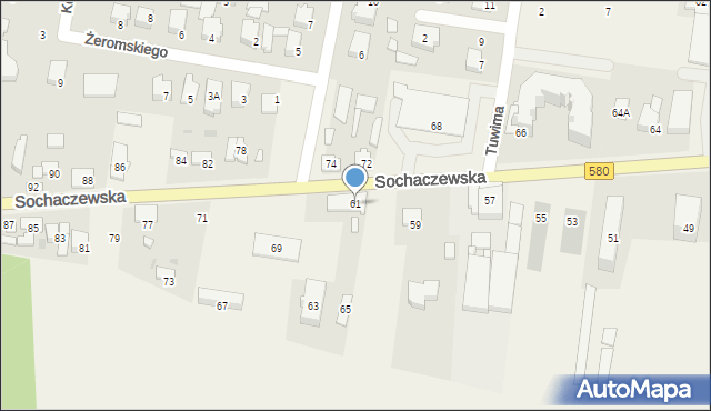 Leszno, Sochaczewska, 61, mapa Leszno