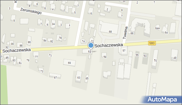 Leszno, Sochaczewska, 61A, mapa Leszno