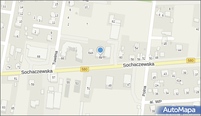 Leszno, Sochaczewska, 64, mapa Leszno