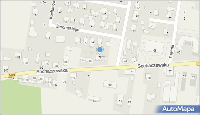 Leszno, Sochaczewska, 78, mapa Leszno