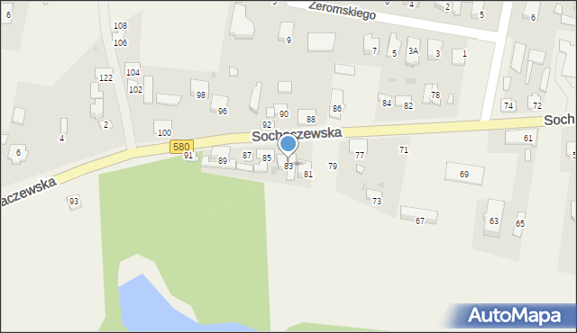 Leszno, Sochaczewska, 83, mapa Leszno