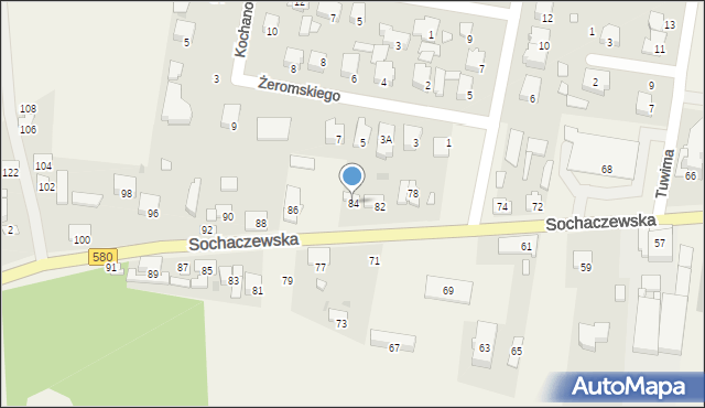 Leszno, Sochaczewska, 84, mapa Leszno