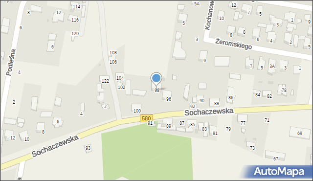 Leszno, Sochaczewska, 98, mapa Leszno