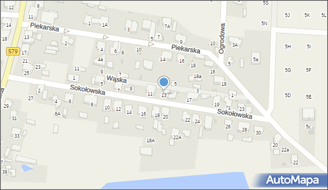 Leszno, Sokołowska, 13, mapa Leszno