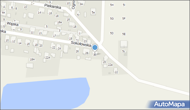 Leszno, Sokołowska, 30, mapa Leszno