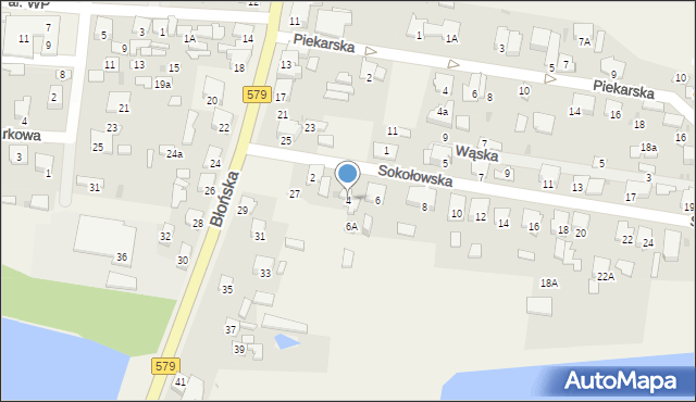 Leszno, Sokołowska, 4, mapa Leszno