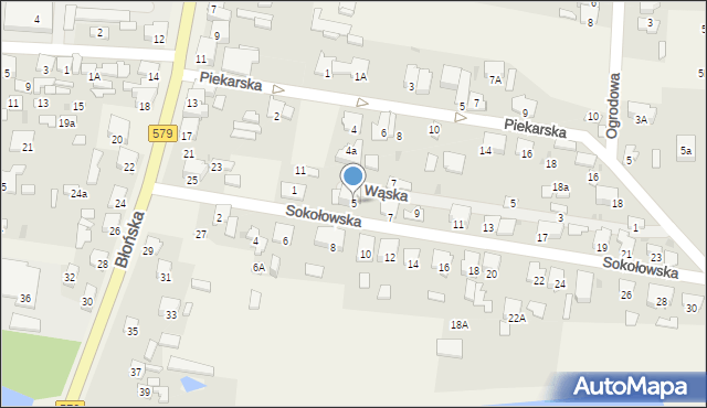 Leszno, Sokołowska, 5, mapa Leszno